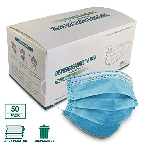 Ratone 3-Ply Disposable Procedural/General Use Face Mask - Comfortable and Offers Protection, White